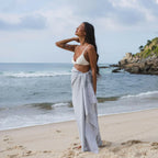 Fouta Nid D'Abeille - Gris Clair