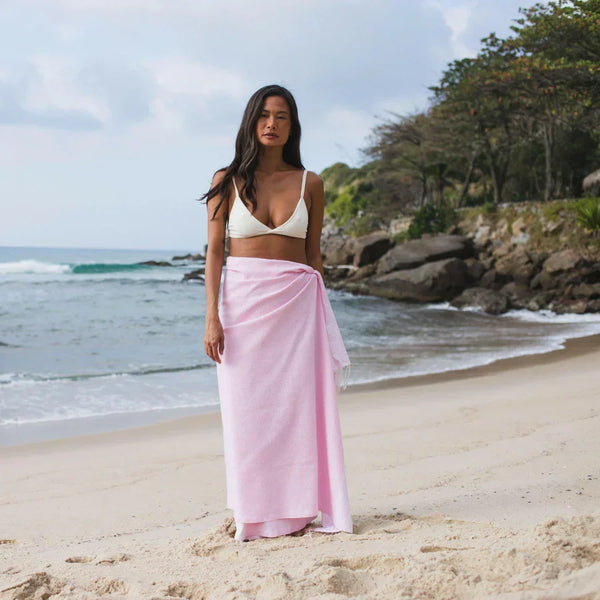 Fouta Nid D'Abeille - Rose