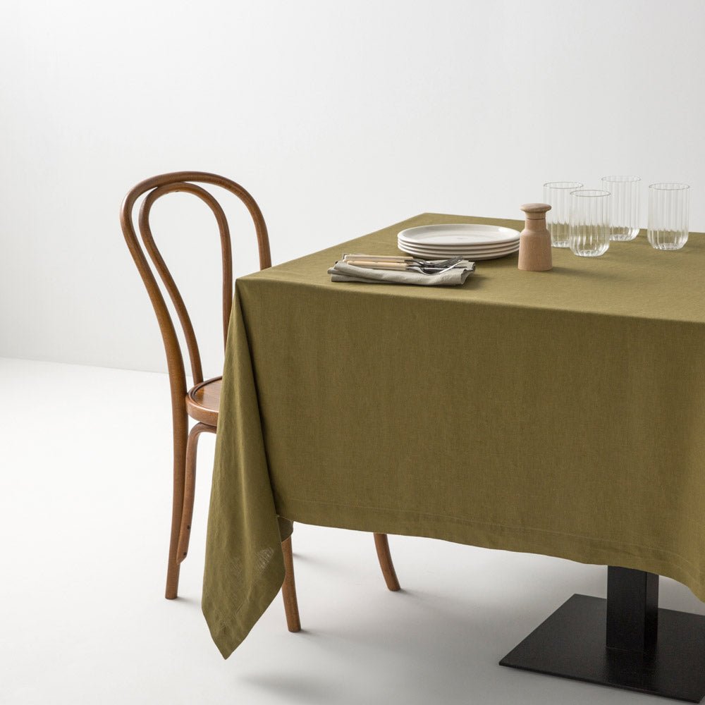 Nappe En Lin Lavé - Olive - MOST - The Bradery