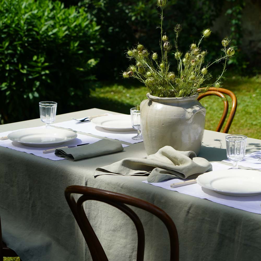Nappe En Lin Lavé - Sauge - MOST - The Bradery