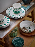 Linora - Assiette - Vert - Grès