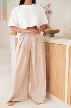 NICO Beige - Pantalon Palazzo