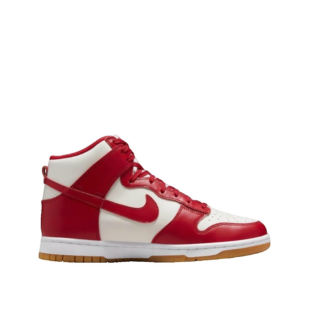 Baskets Dunk High - Blanc et Rouge