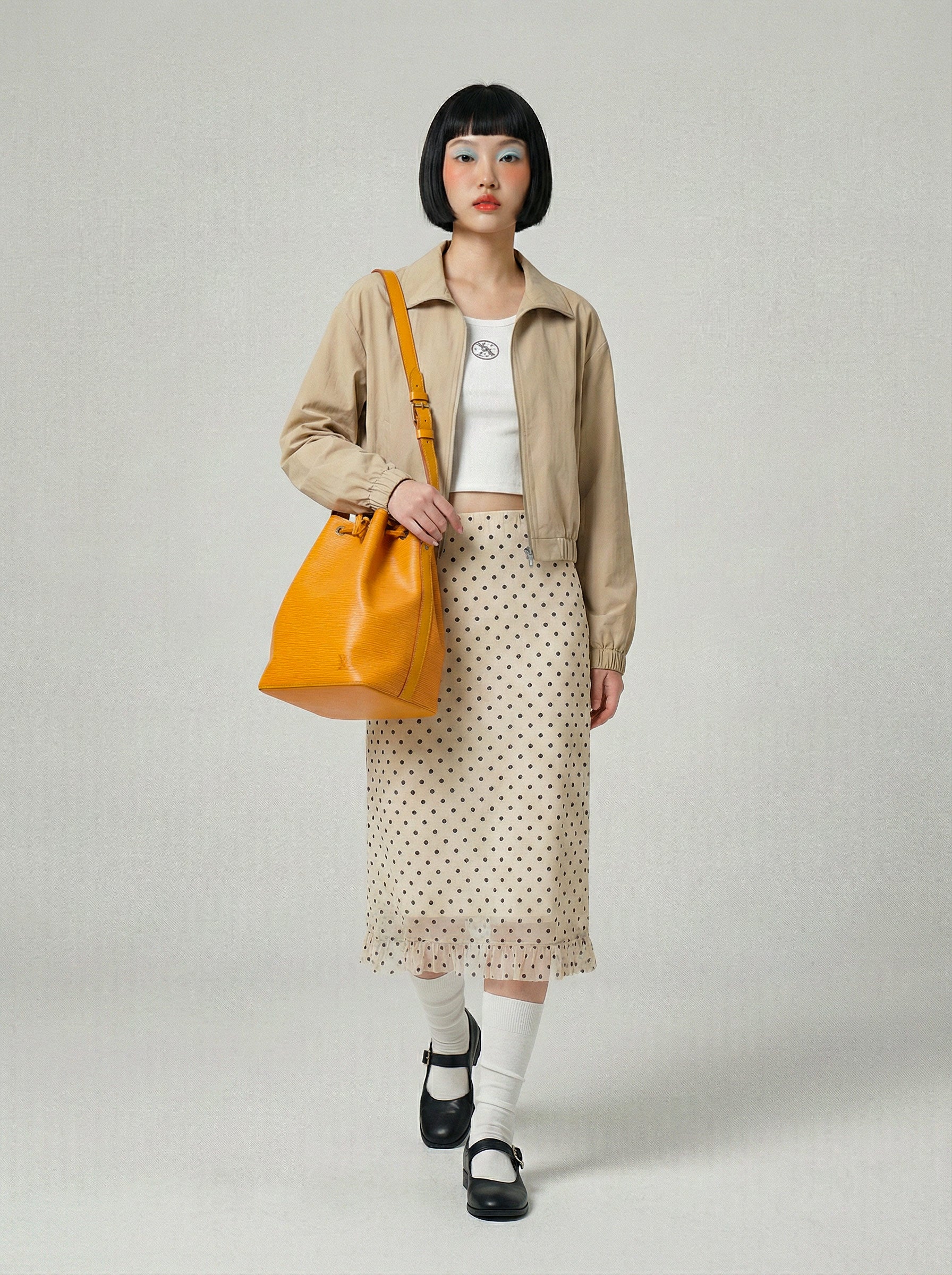 Louis Vuitton Noé Pm Cuir Épi Jaune