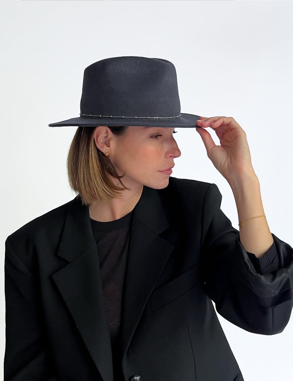 Chapeau Feutre Noe Silver - Anthracite
