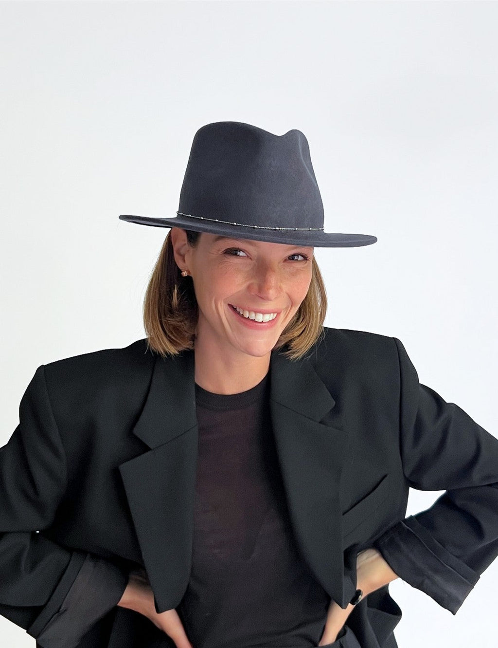 Chapeau Feutre Noe Silver - Anthracite