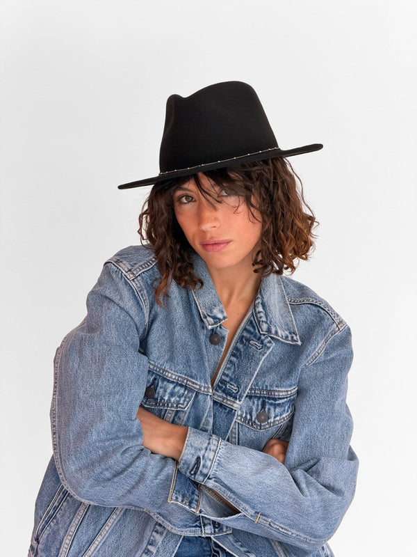 Chapeau Feutre Noe Silver - Black