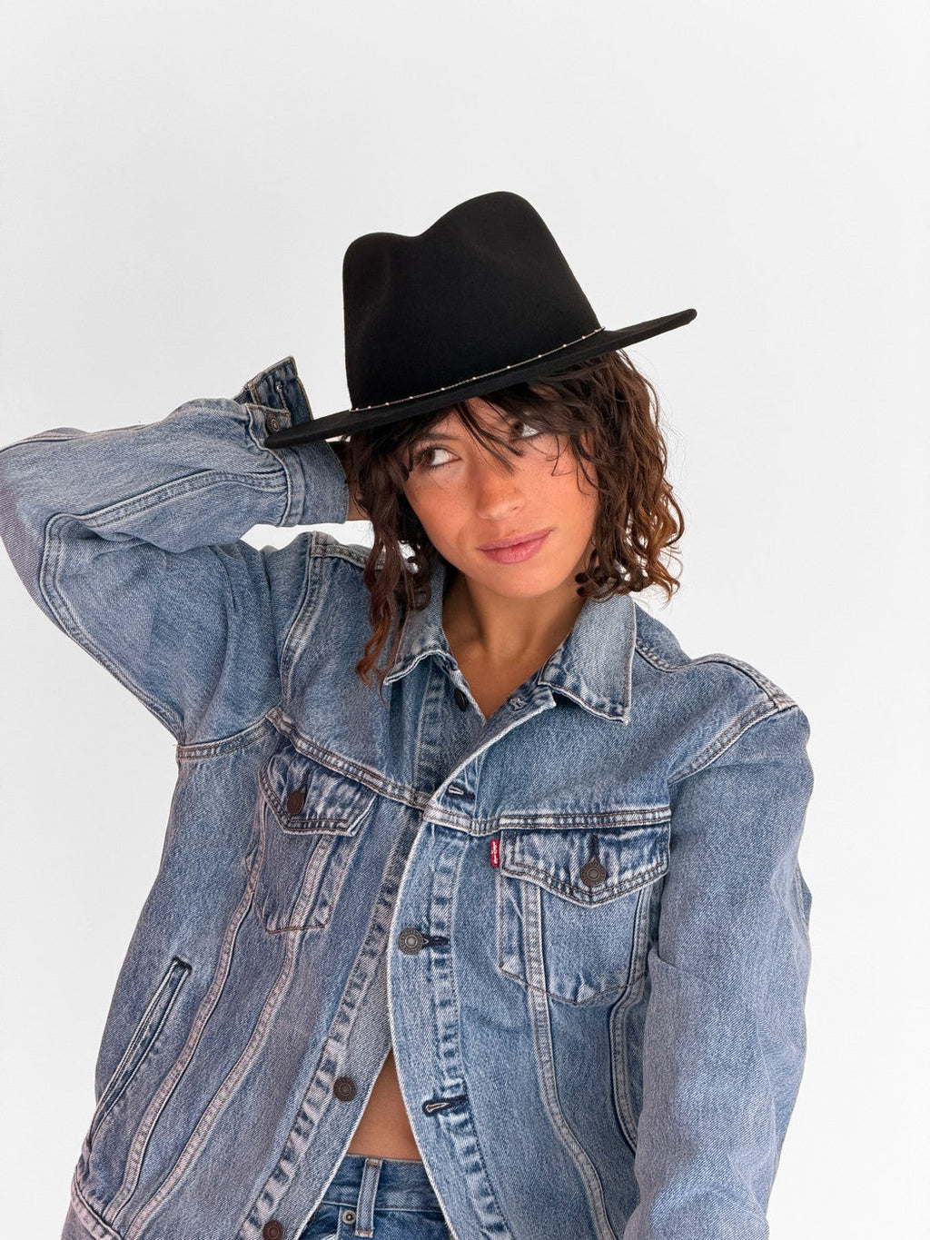 Chapeau Feutre Noe Silver - Black