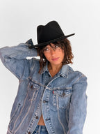 Chapeau Feutre Noe Silver - Black