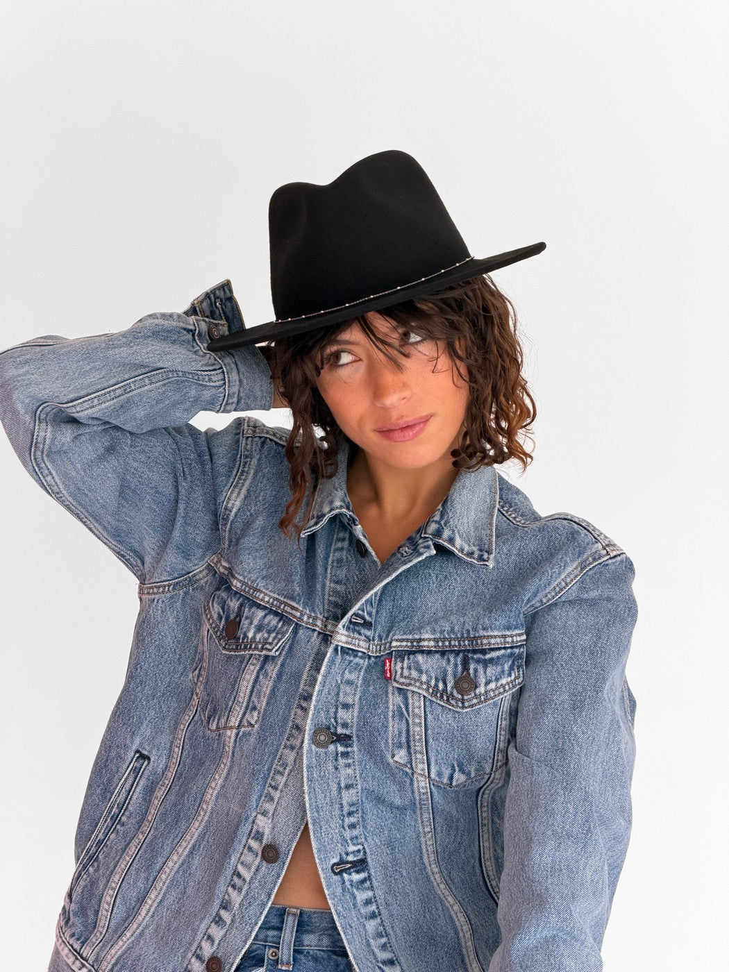 Chapeau Feutre Noe Silver - Black