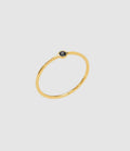 And...Paris - Bague Memory Diamant Noir Or Jaune - Femme
