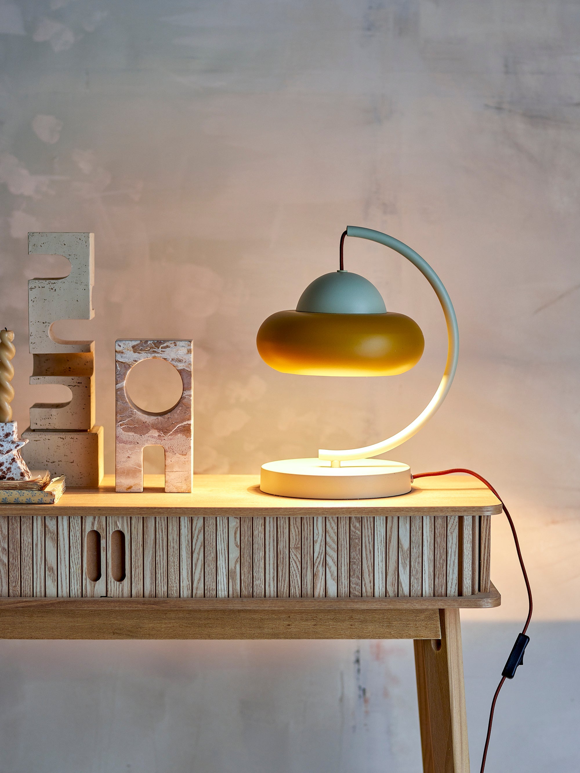 Bubble - Lampe À Poser - Naturel - Métal