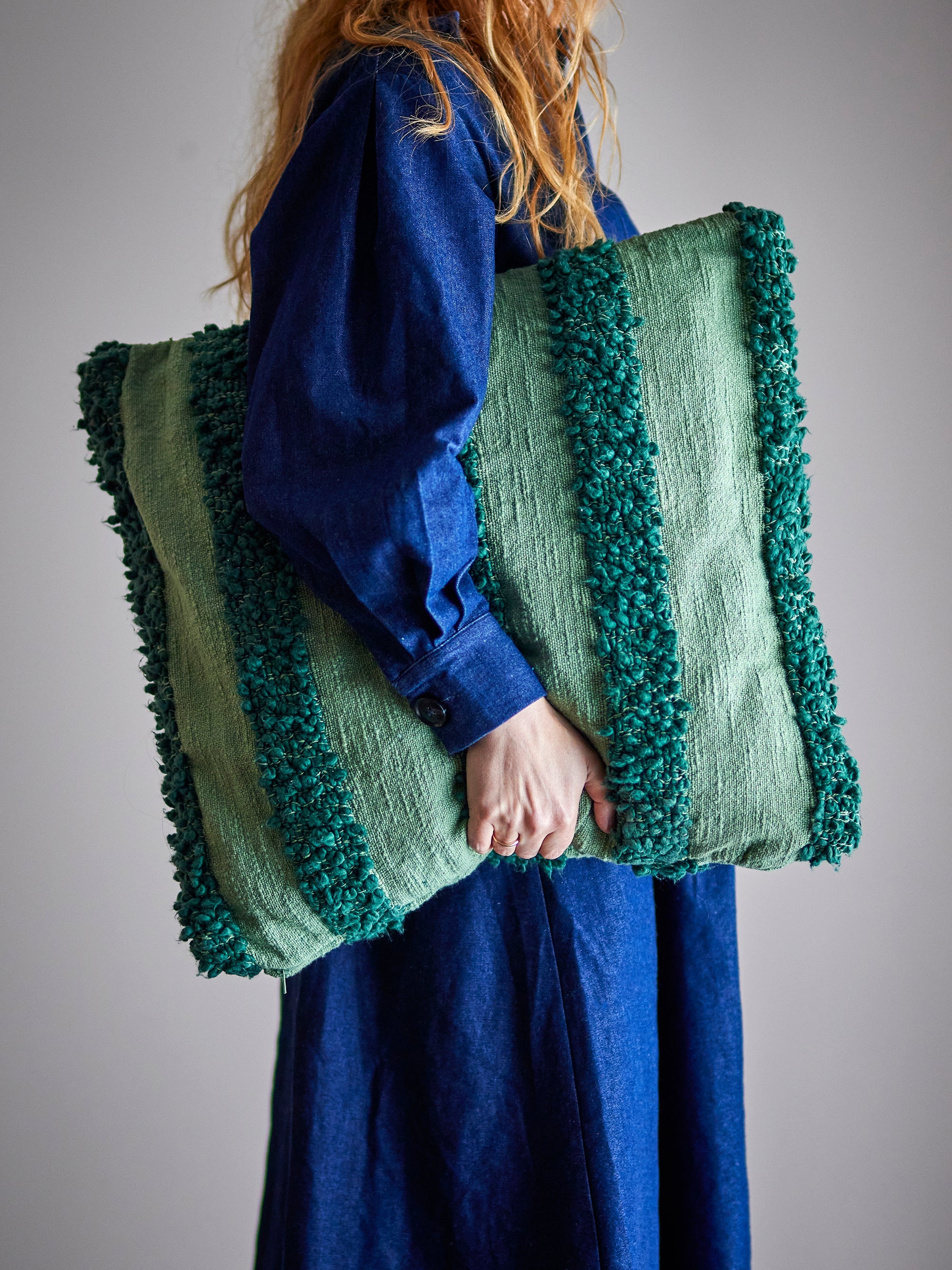 Cory - Coussin - Vert - Coton Oeko-Tex®