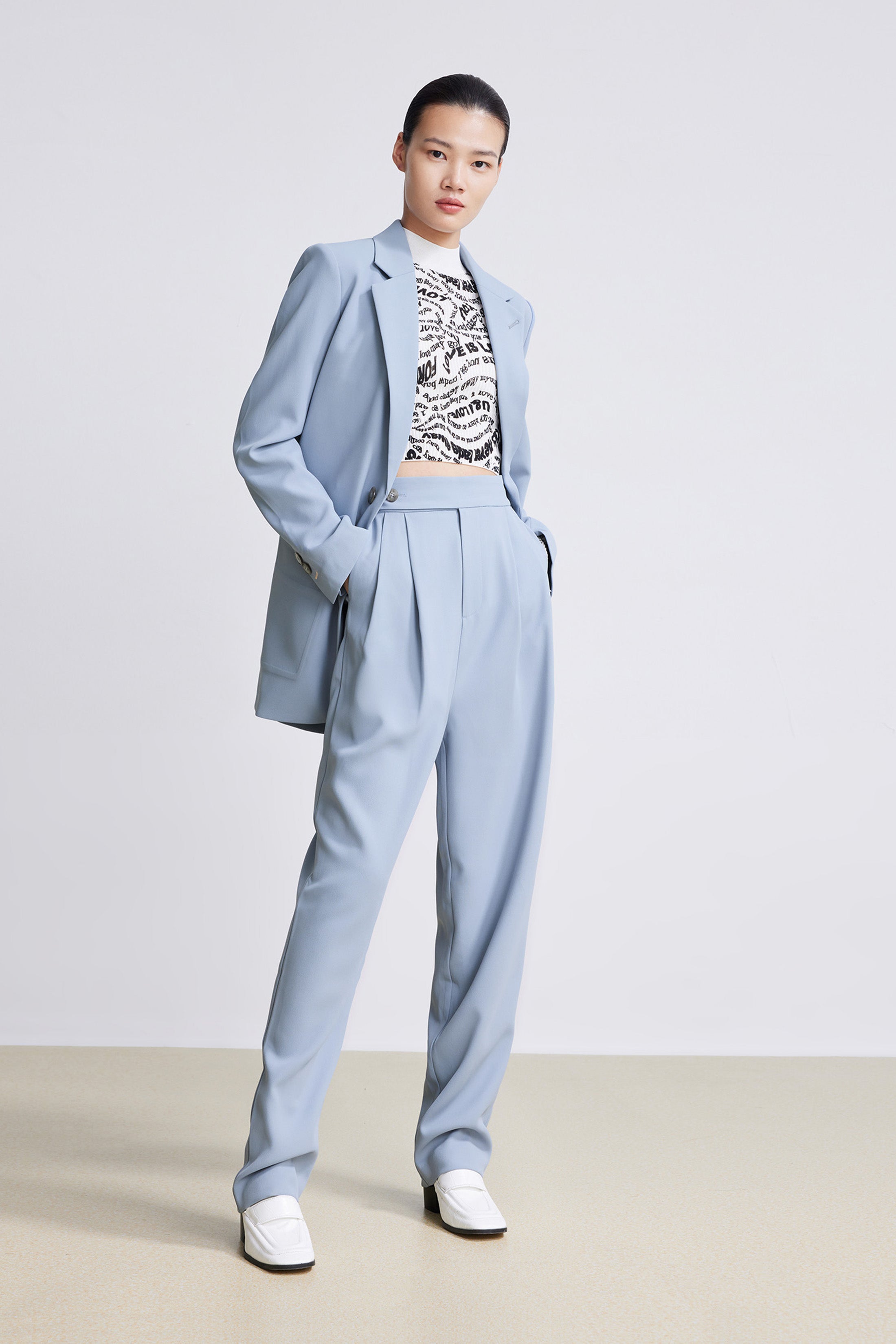 Lily - Blazer - Bleu Ciel Violacé
