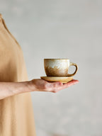 Brenta - Tasse Avec Soucoupe - Naturel - Grès