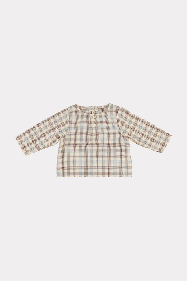 T-Shirt Bébé Oliver À Carreaux Nature - 18 Mois - Enfant