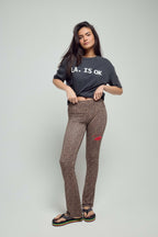 LEGGING LONG FLARE ALON LEOPARD S/M - ONE TEE