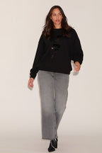 SWEAT ANGIE BLACK / SEQUIN NOIR S/M - ONE TEE