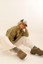 SWEAT ANGIE KAKI / SEQUIN NOIR S/M - ONE TEE