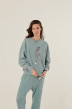 SWEAT ANGIE STONE BLUE XS/S - ONE TEE
