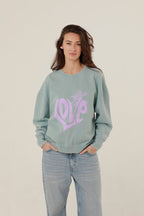 SWEAT ANNA STONE BLUE XS/S - ONE TEE