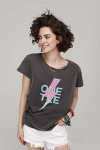 T - SHIRT AVA TIE CARBONE XS - ONE TEE