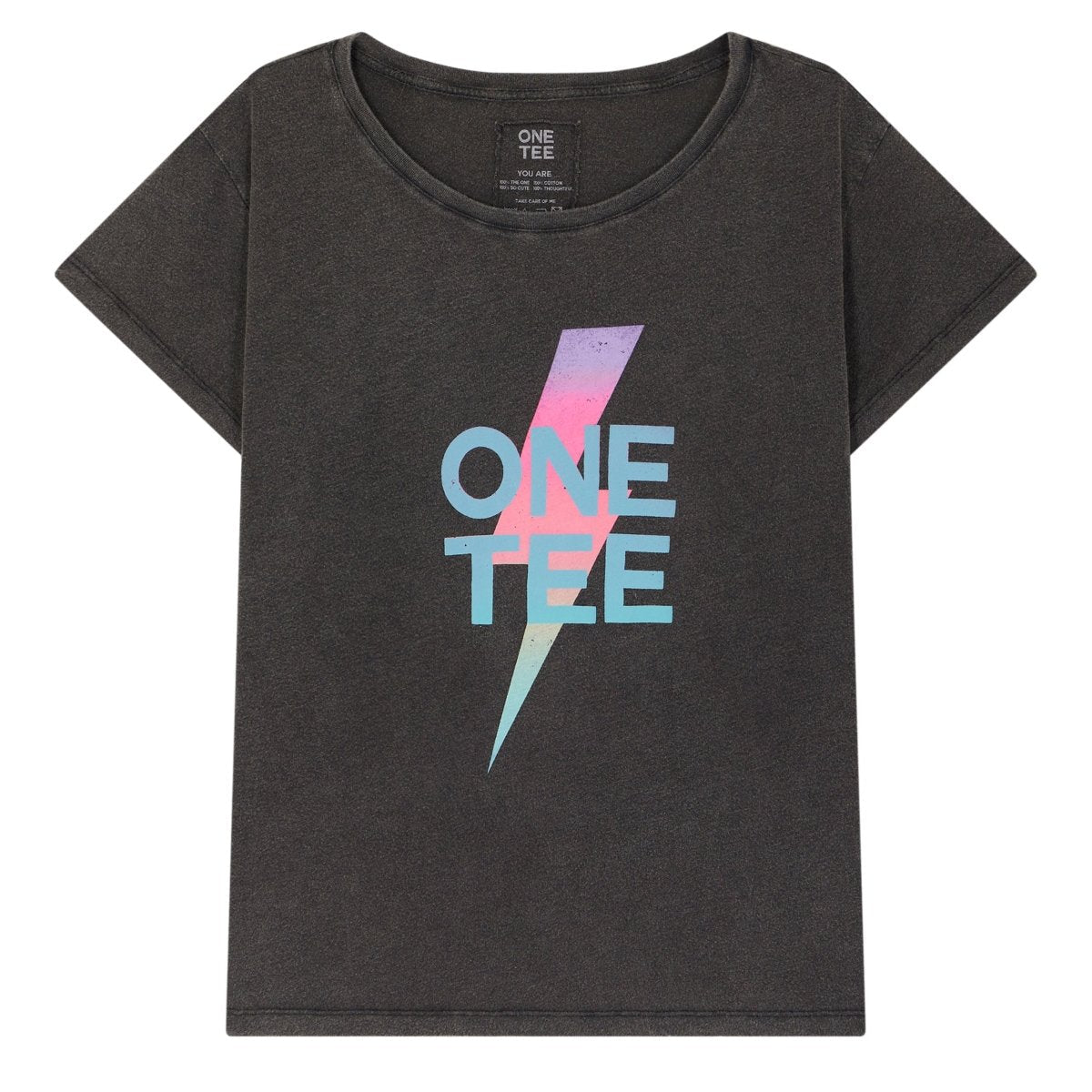 T - SHIRT AVA TIE CARBONE XS - ONE TEE