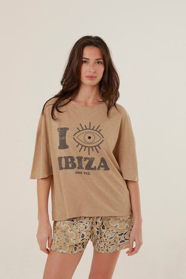 T - SHIRT CLARA SAND XS - ONE TEE
