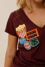 T - SHIRT GABY BURGUNDY XS - ONE TEE