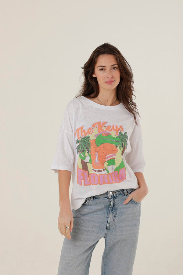 T - SHIRT HAYLIE WHITE XS - ONE TEE