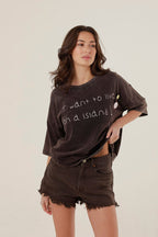 T - SHIRT ILDA CARBONE XS - ONE TEE