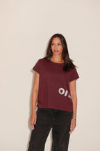 T - SHIRT JOE BURGUNDY XS - ONE TEE