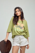 T - SHIRT JUDITH KAKI XS - ONE TEE