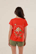 T - SHIRT MONICA RED XS - ONE TEE