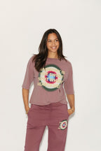 T - SHIRT TANIA PRUNE XS - ONE TEE