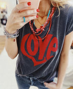 TEE SHIRT ANNA RED PERSIAN XS - ONE TEE