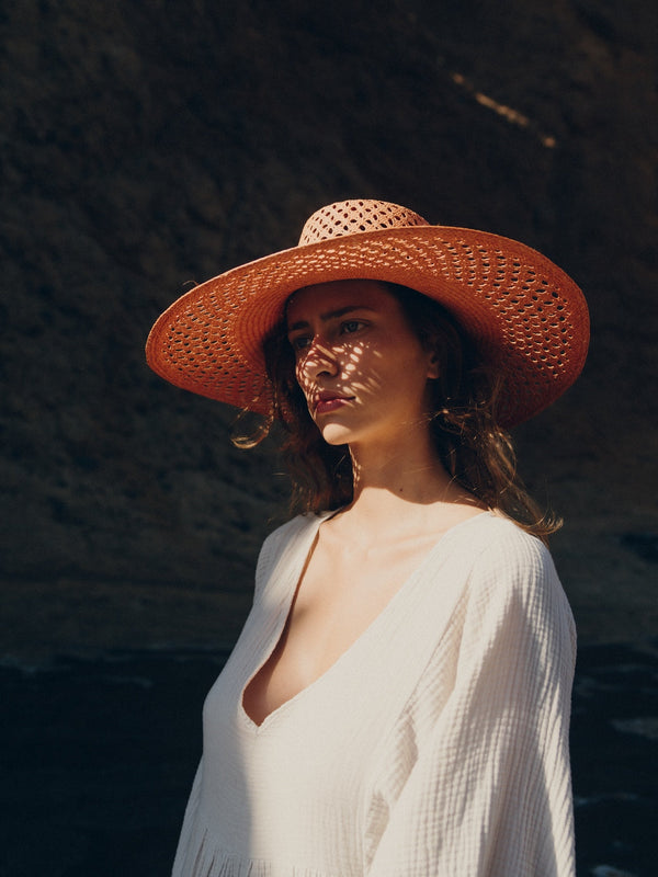 Chapeau Paille Opale Jr - Apricot