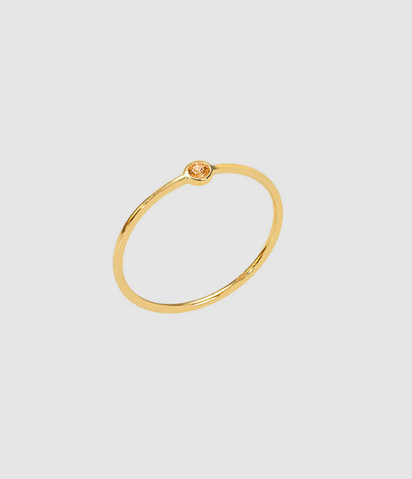 And...Paris - Bague Memory Saphir Orange Or Jaune - Femme