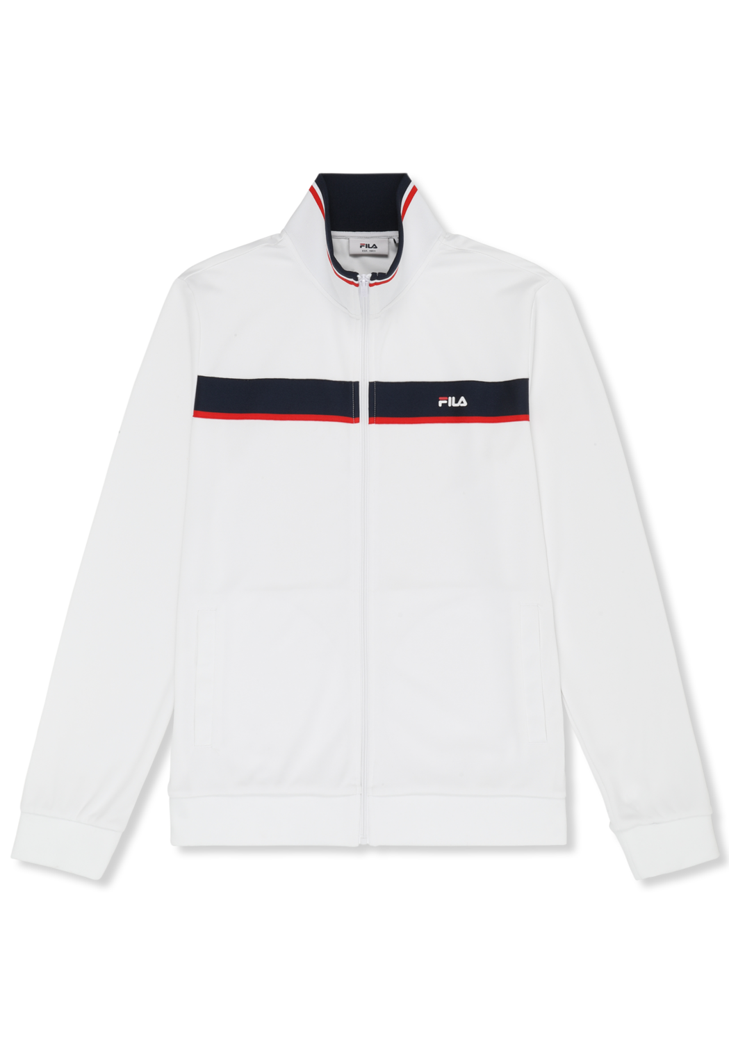 Veste De Survêtement À Bandes Classique - Blanc Éclatant-Iris Noir