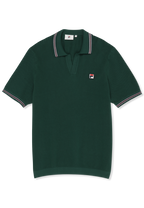 Polo En Maille À Col Johnny Classique - Vert Bouquet