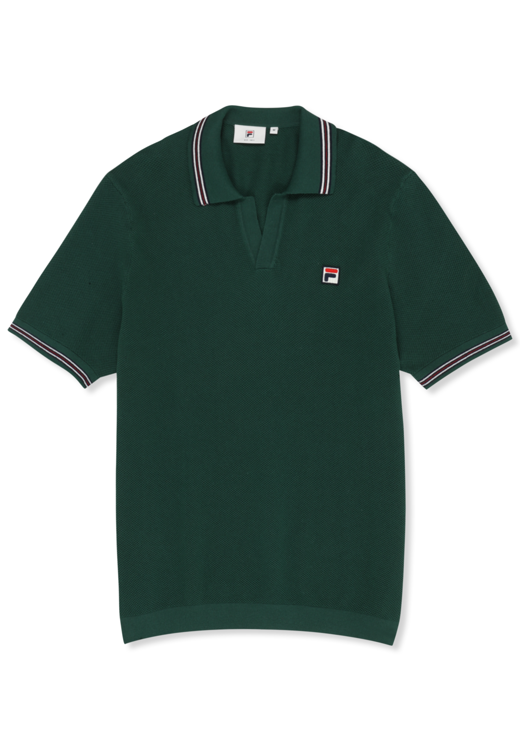 Polo En Maille À Col Johnny Classique - Vert Bouquet