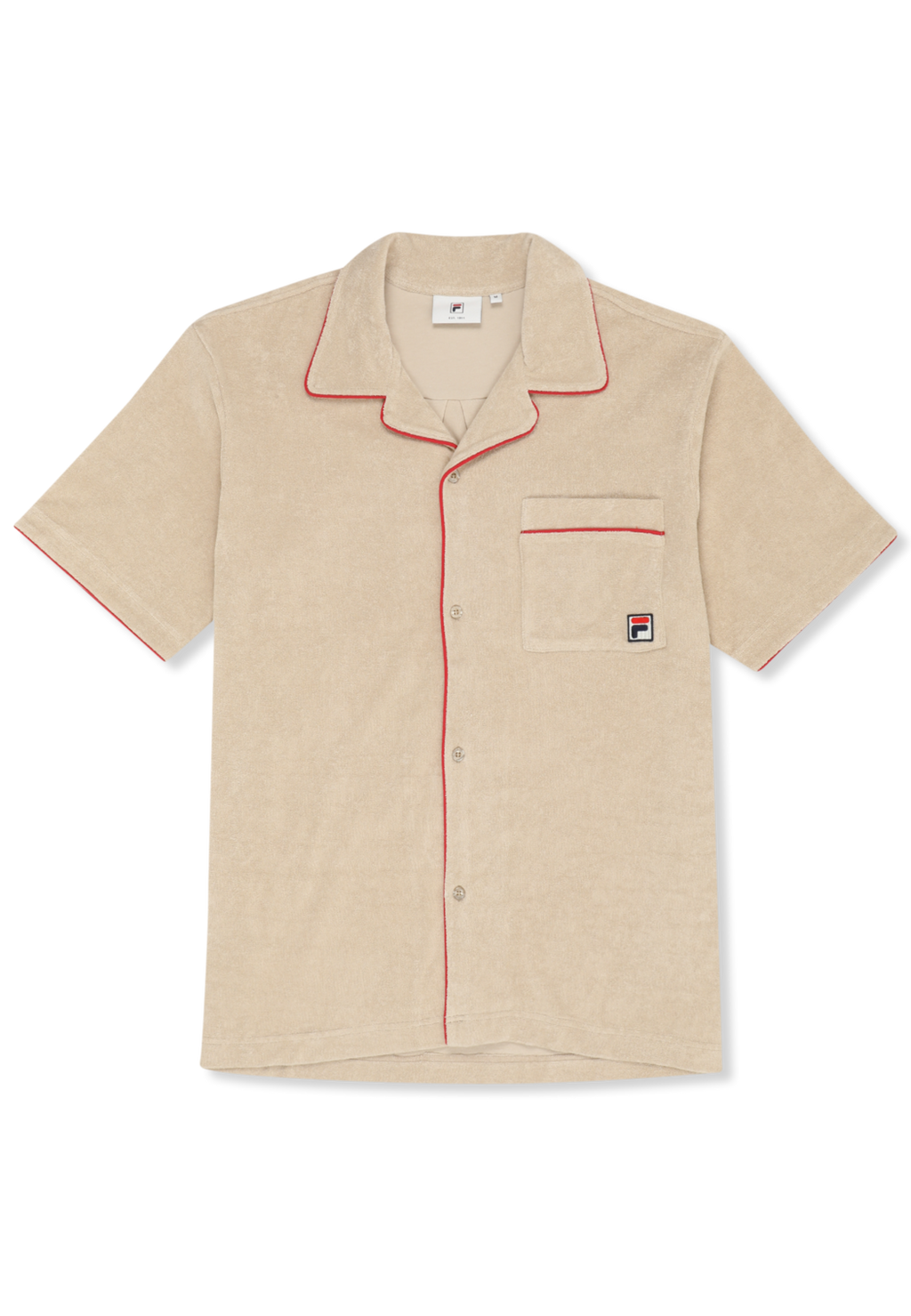 Chemise Resort Éponge Décontractée - Blanc Poivre
