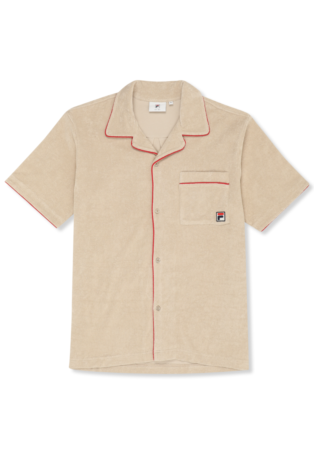 Chemise Resort Éponge Décontractée - Blanc Poivre