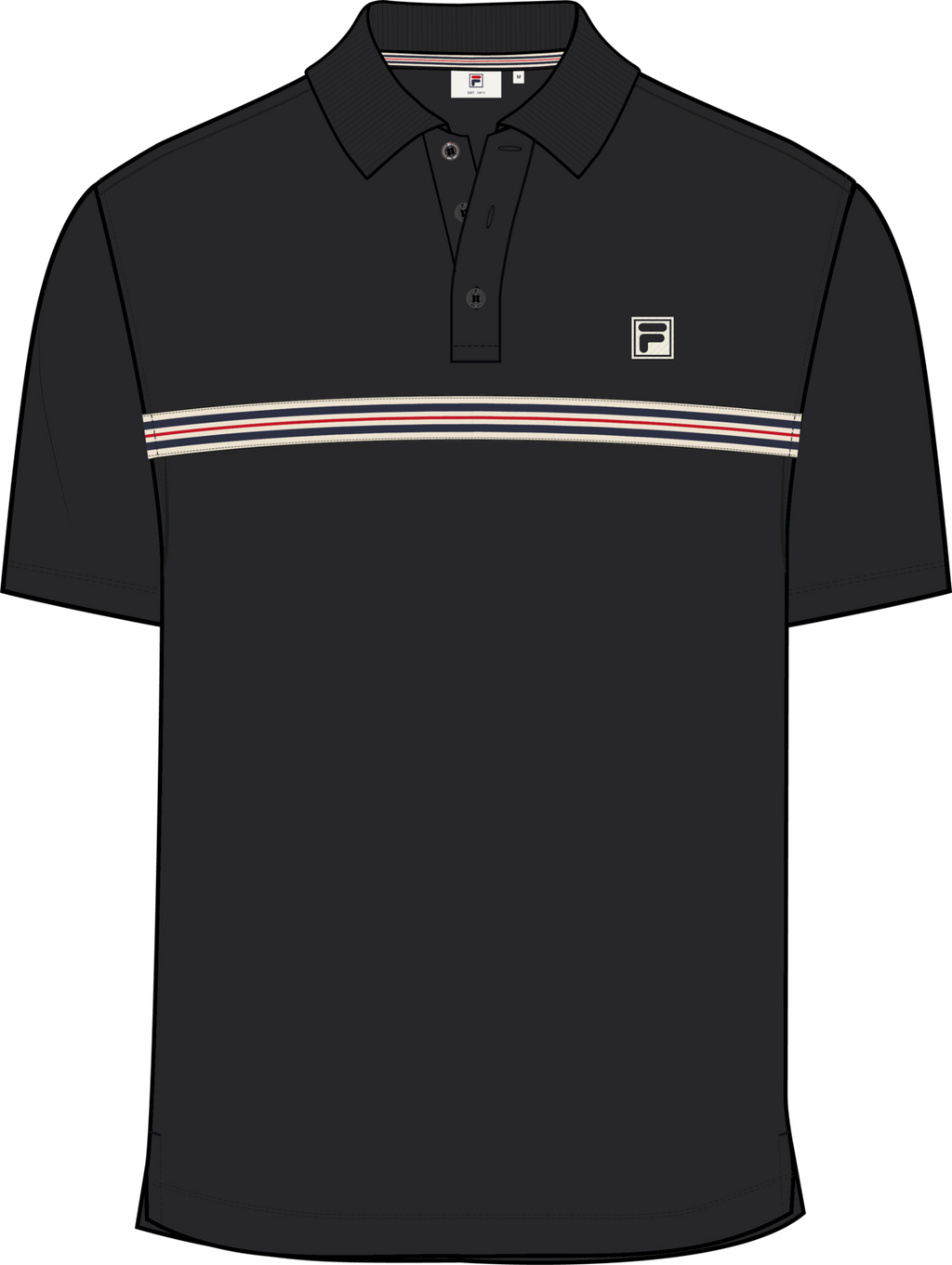 Polo À Bande Heritage Classique - Noir