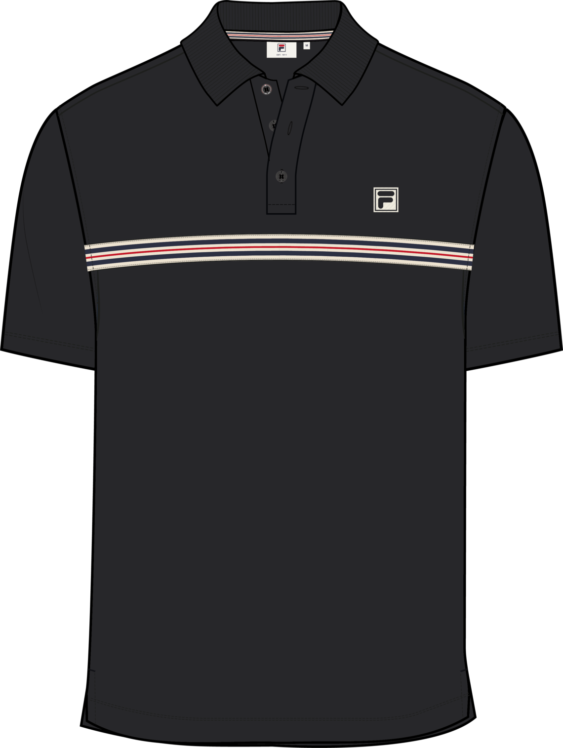 Polo À Bande Heritage Classique - Noir