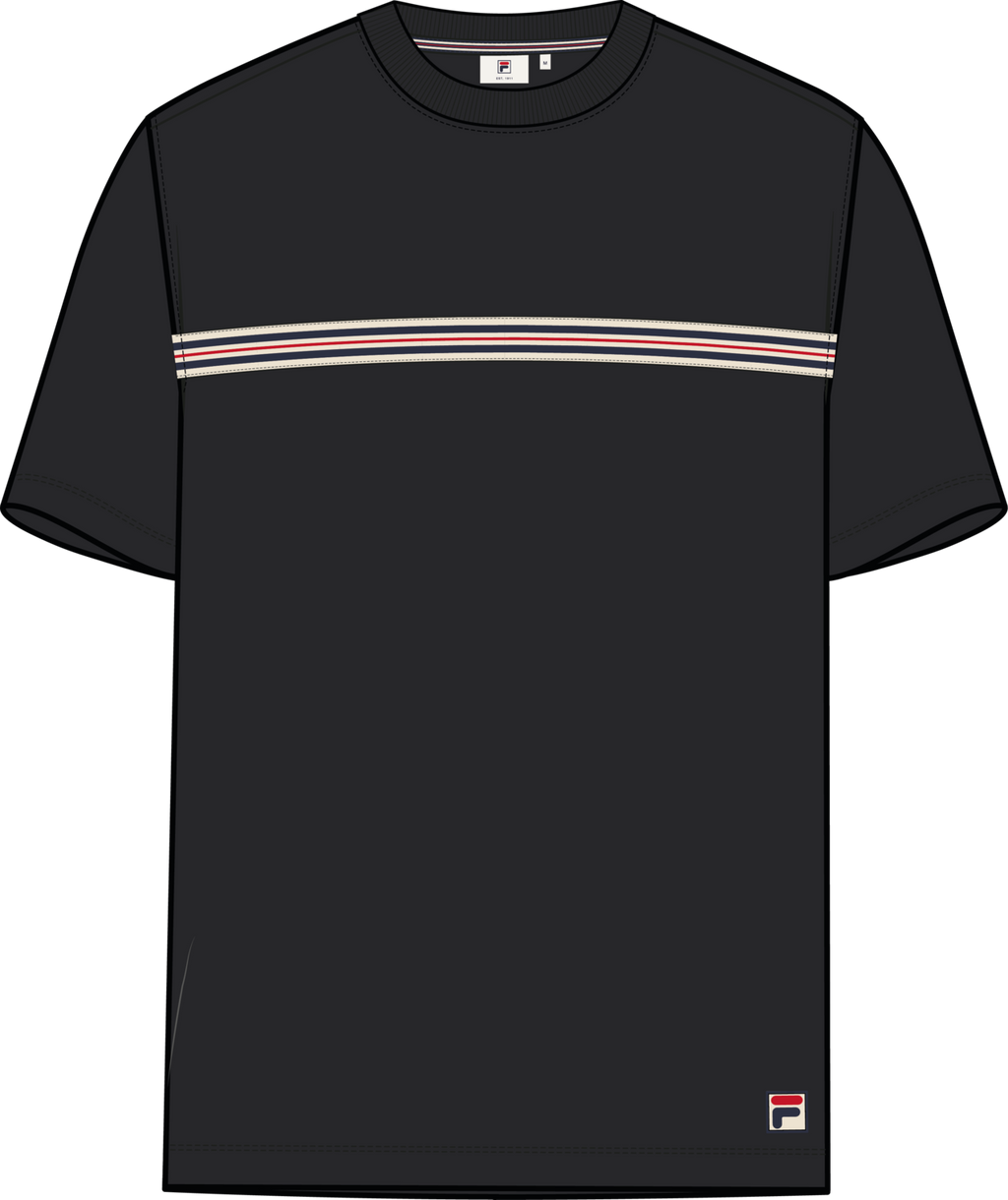 T-Shirt À Bande Heritage Classique - Noir