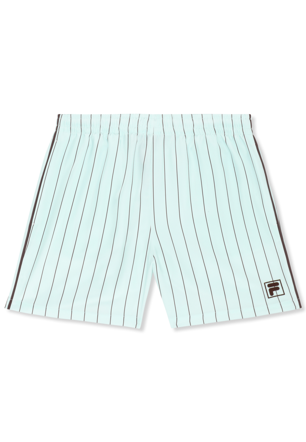 Short En Satin À Fines Rayures Ample - Mer Apaisante / Rayé