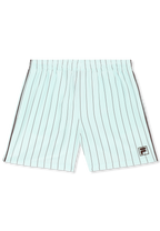 Short En Satin À Fines Rayures Ample - Mer Apaisante / Rayé