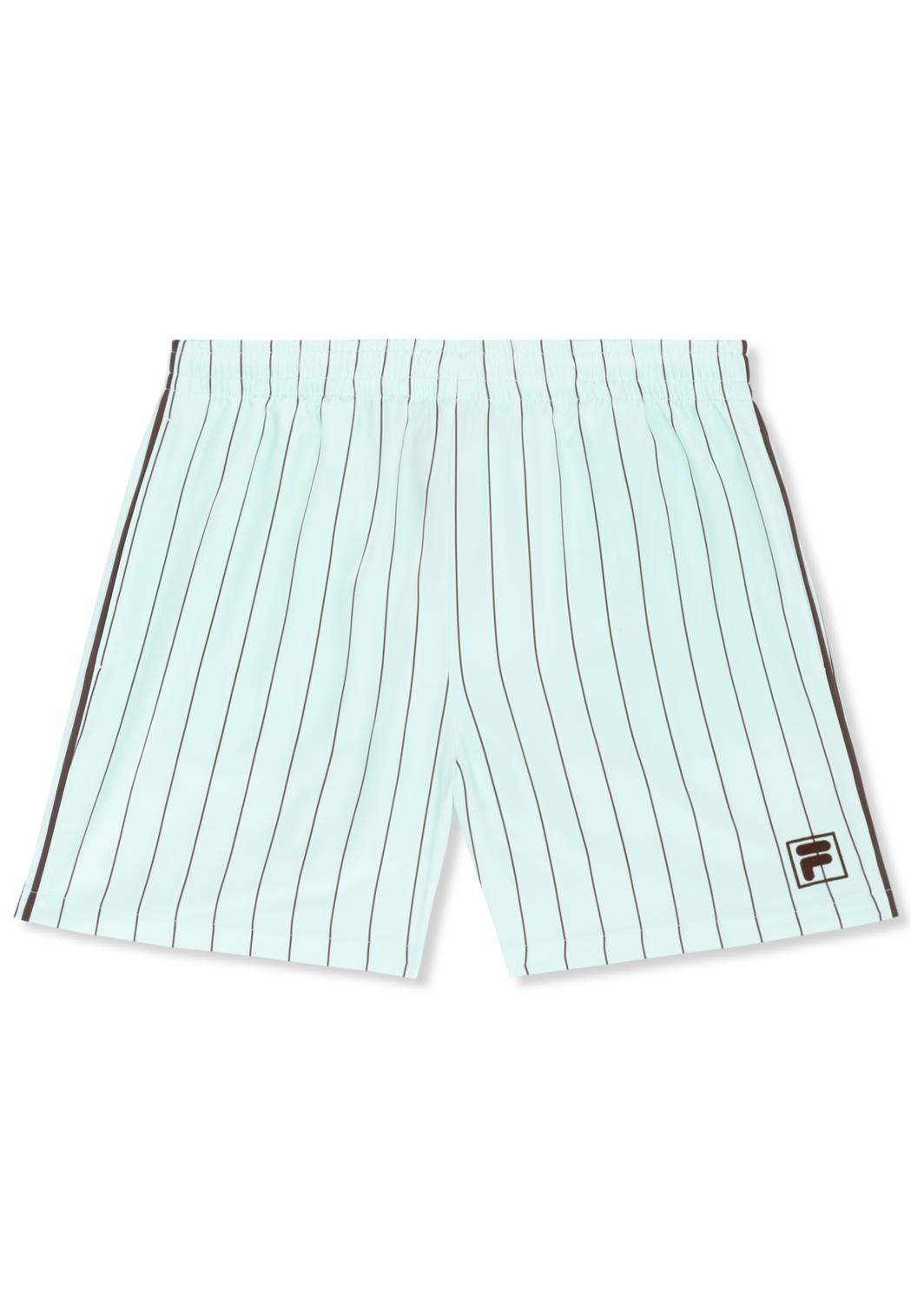 Short En Satin À Fines Rayures Ample - Mer Apaisante / Rayé