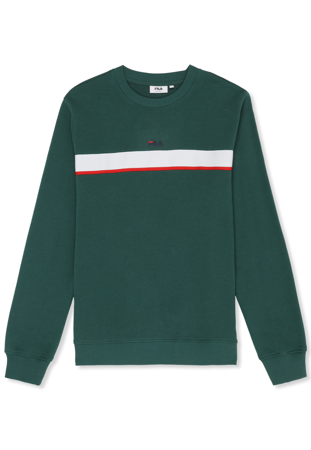 Sweat Ras-Du-Cou À Bandes Classique - Vert Bouquet